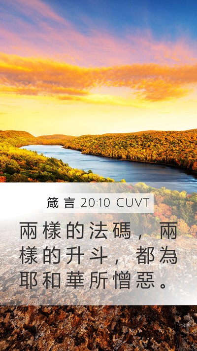 箴 言 20:10 CUVT Bible Verse Image