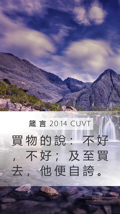 箴 言 20:14 CUVT Bible Verse Image