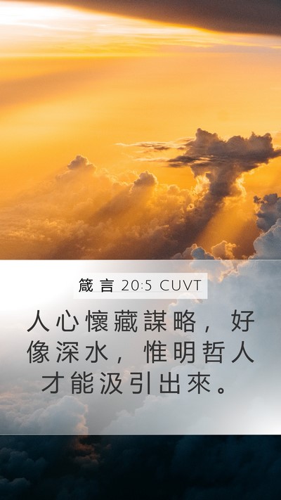 箴 言 20:5 CUVT Bible Verse Image