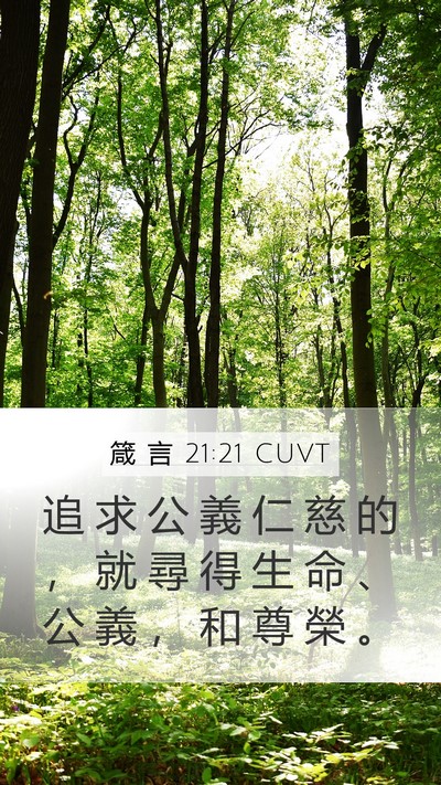 箴 言 21:21 CUVT Bible Verse Image