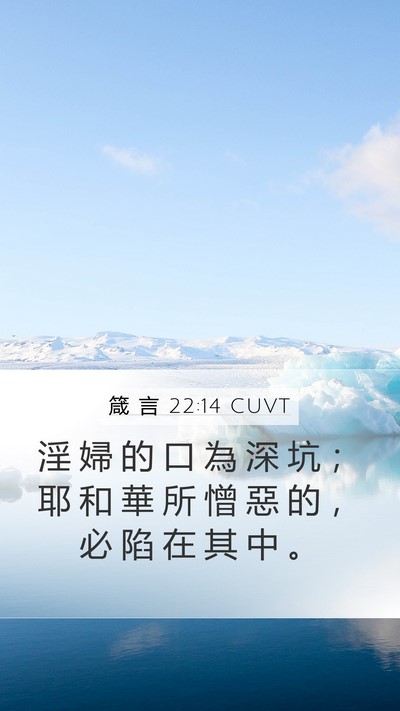 箴 言 22:14 CUVT Bible Verse Image