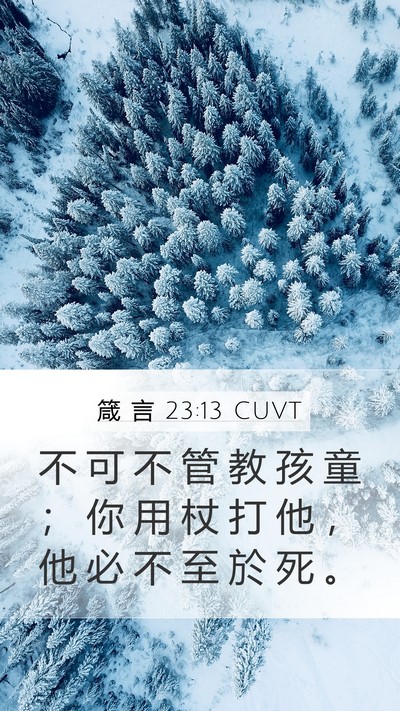 箴 言 23:13 CUVT Bible Verse Image