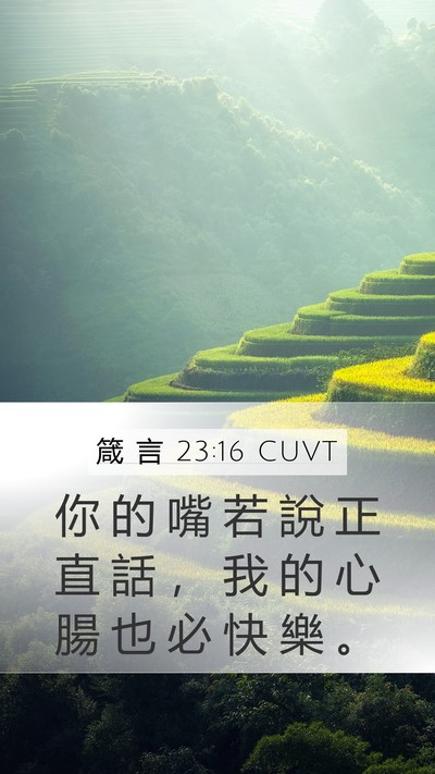 箴 言 23:16 CUVT Bible Verse Image