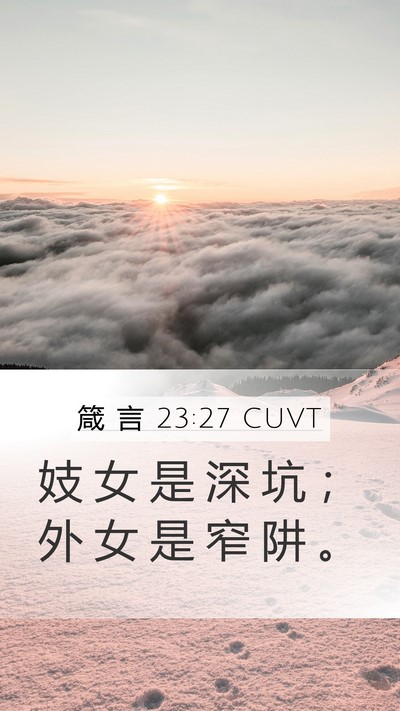 箴 言 23:27 CUVT Bible Verse Image