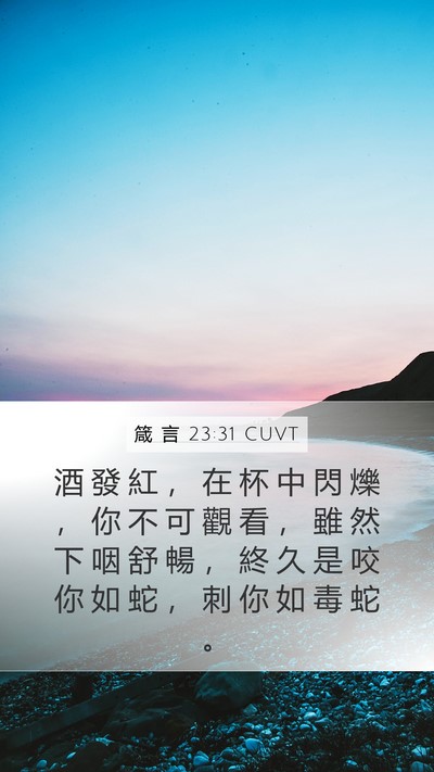 箴 言 23:31 CUVT Bible Verse Image