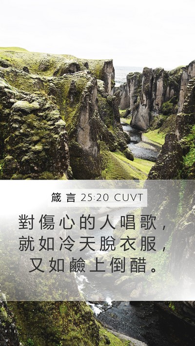 箴 言 25:20 CUVT Bible Verse Image