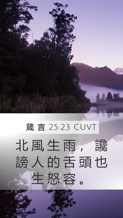 箴 言 25:23 CUVT Bible Verse Image