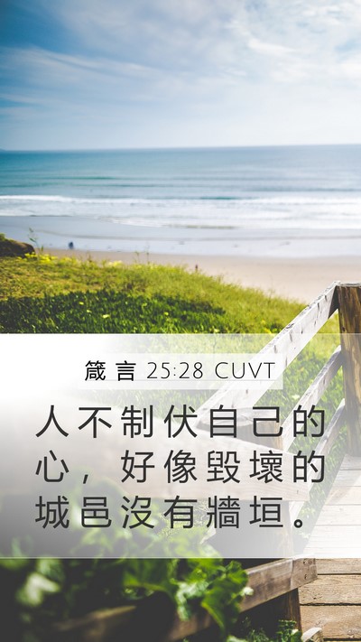 箴 言 25:28 CUVT Bible Verse Image
