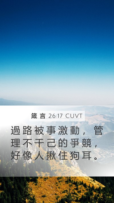 箴 言 26:17 CUVT Bible Verse Image