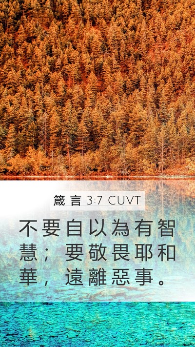 箴 言 3:7 CUVT Bible Verse Image