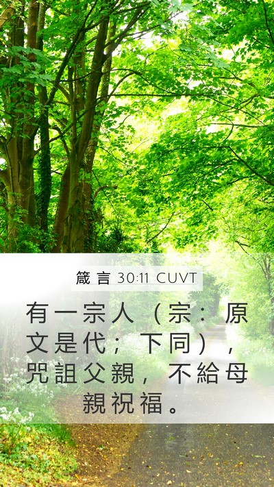箴 言 30:11 CUVT Bible Verse Image