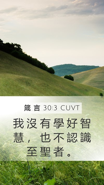 箴 言 30:3 CUVT Bible Verse Image
