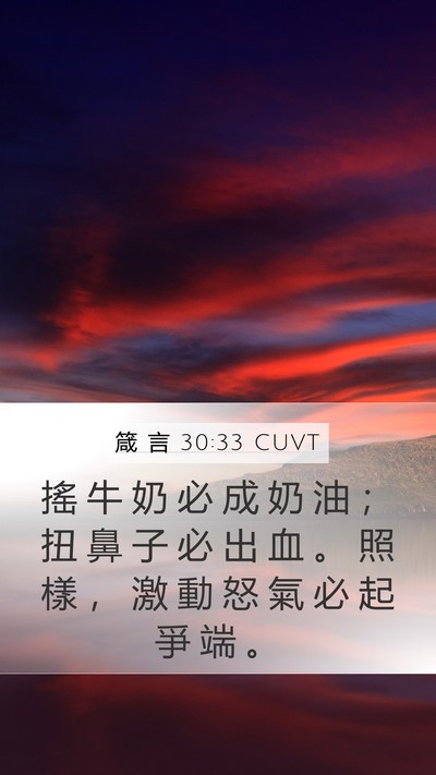 箴 言 30:33 CUVT Bible Verse Image