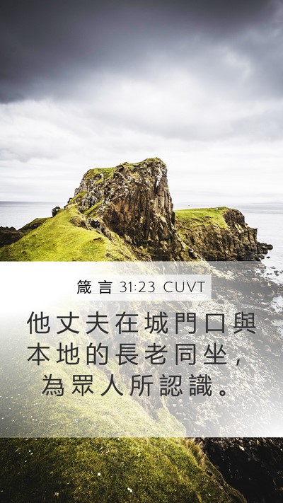 箴 言 31:23 CUVT Bible Verse Image
