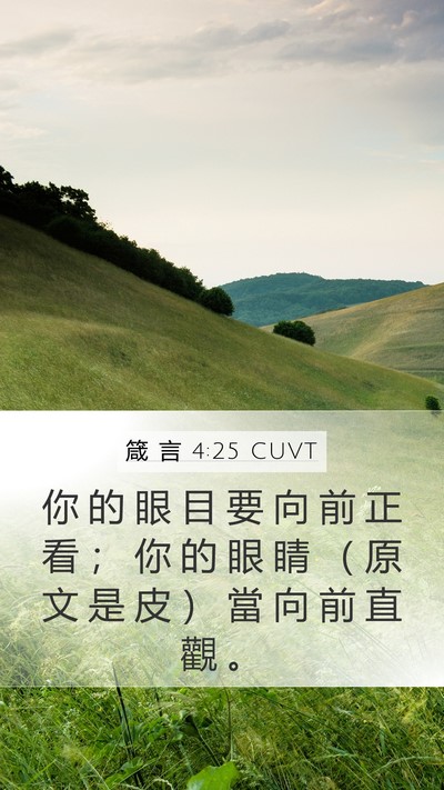 箴 言 4:25 CUVT Bible Verse Image