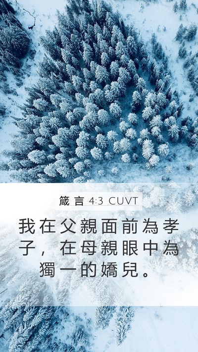 箴 言 4:3 CUVT Bible Verse Image