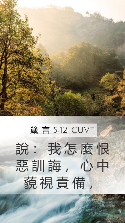 箴 言 5:12 CUVT Bible Verse Image