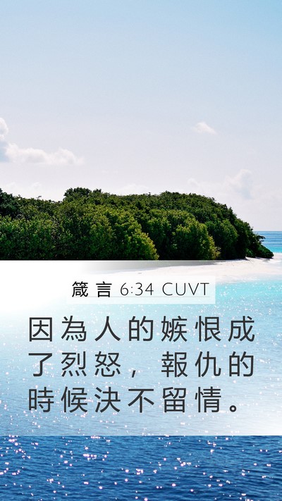 箴 言 6:34 CUVT Bible Verse Image