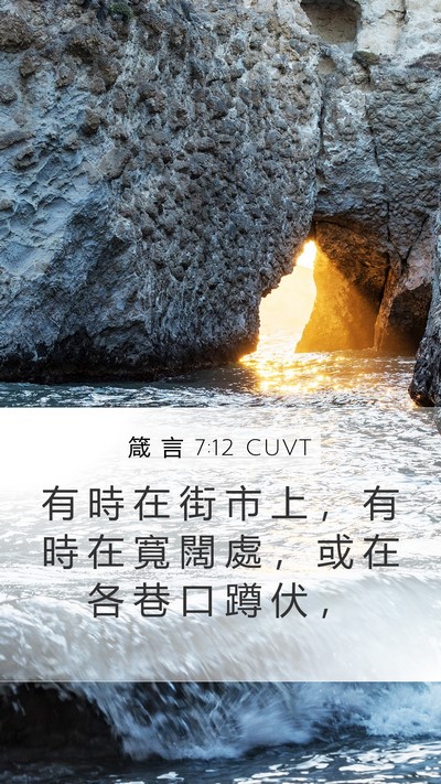 箴 言 7:12 CUVT Bible Verse Image