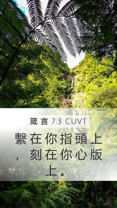 箴 言 7:3 CUVT Bible Verse Image