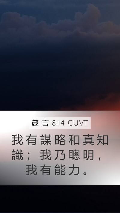 箴 言 8:14 CUVT Bible Verse Image