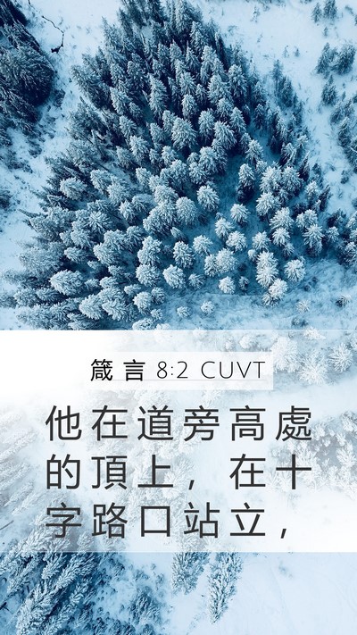 箴 言 8:2 CUVT Bible Verse Image