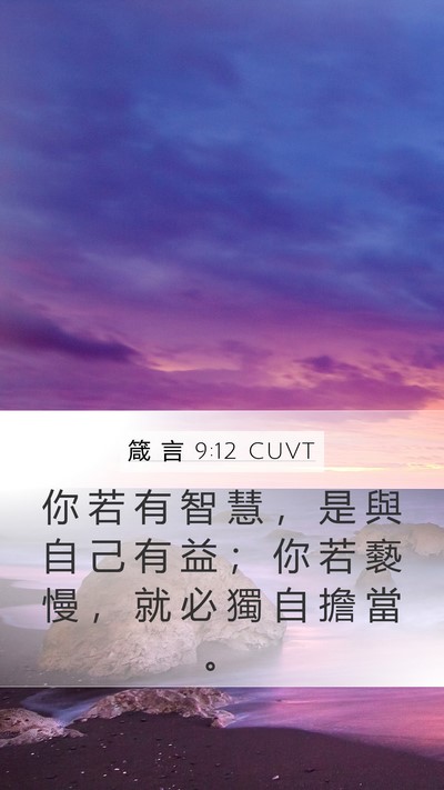 箴 言 9:12 CUVT Bible Verse Image