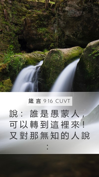 箴 言 9:16 CUVT Bible Verse Image