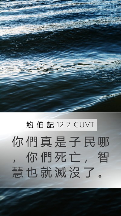約 伯 記 12:2 CUVT Bible Verse Image