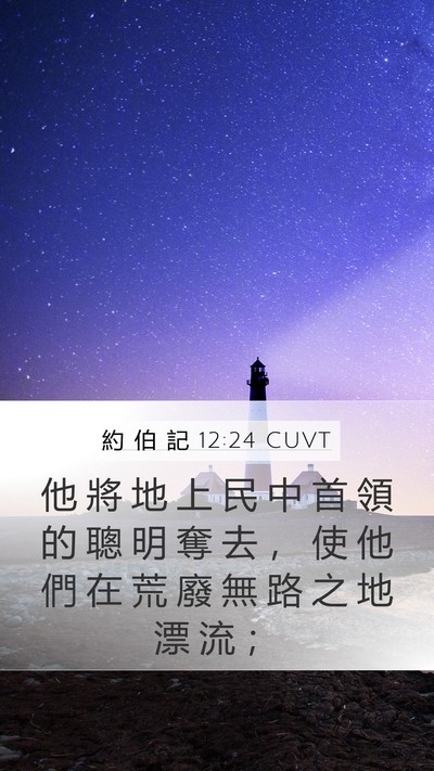 約 伯 記 12:24 CUVT Bible Verse Image