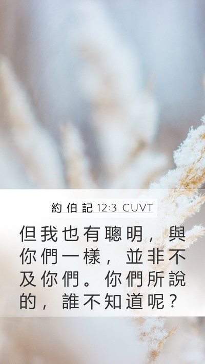 約 伯 記 12:3 CUVT Bible Verse Image