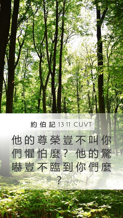 約 伯 記 13:11 CUVT Bible Verse Image