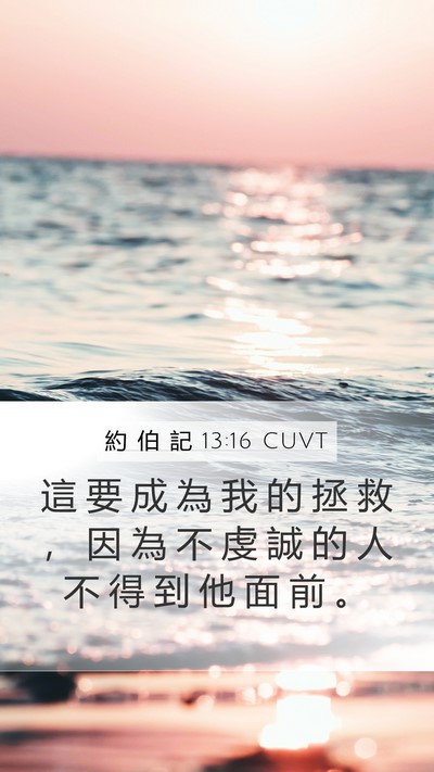 約 伯 記 13:16 CUVT Bible Verse Image