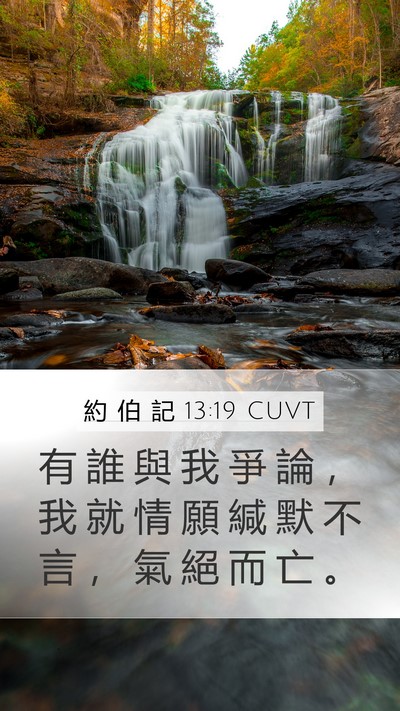 約 伯 記 13:19 CUVT Bible Verse Image