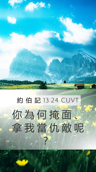 約 伯 記 13:24 CUVT Bible Verse Image