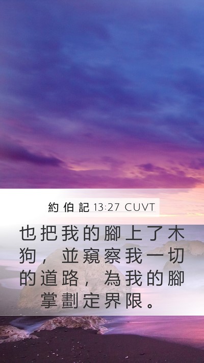 約 伯 記 13:27 CUVT Bible Verse Image
