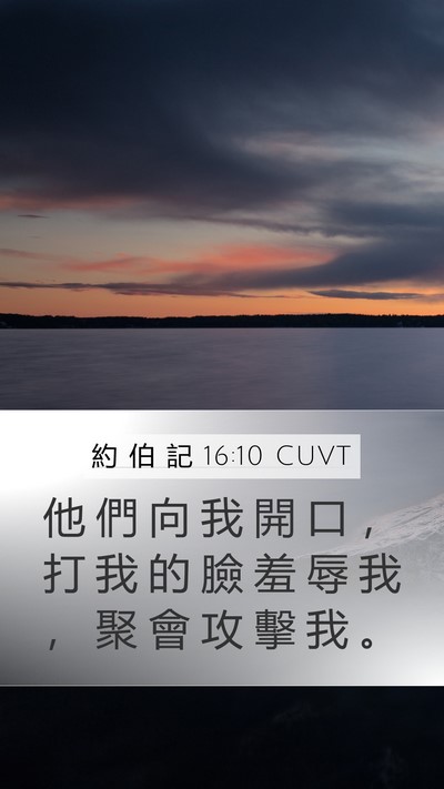 約 伯 記 16:10 CUVT Bible Verse Image