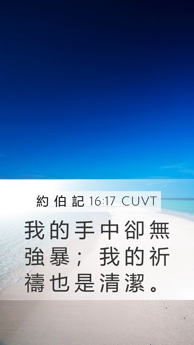 約 伯 記 16:17 CUVT Bible Verse Image