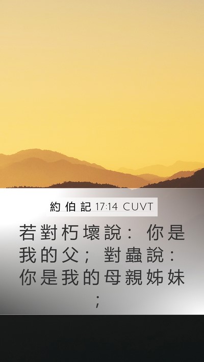 約 伯 記 17:14 CUVT Bible Verse Image
