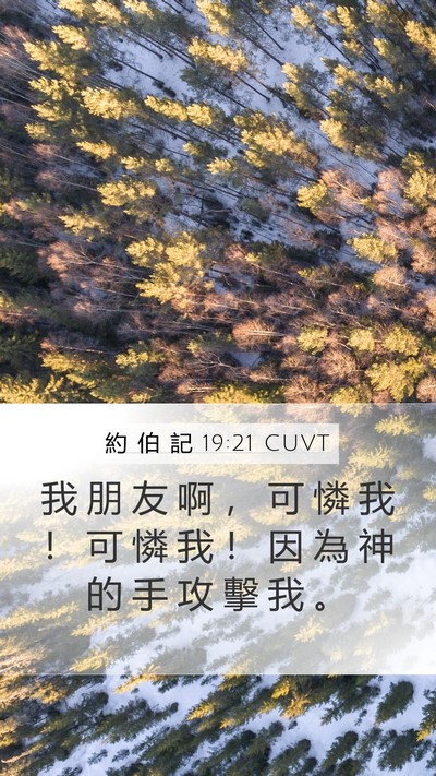 約 伯 記 19:21 CUVT Bible Verse Image