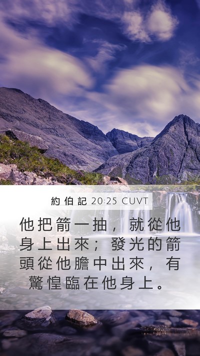 約 伯 記 20:25 CUVT Bible Verse Image