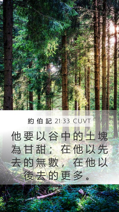 約 伯 記 21:33 CUVT Bible Verse Image