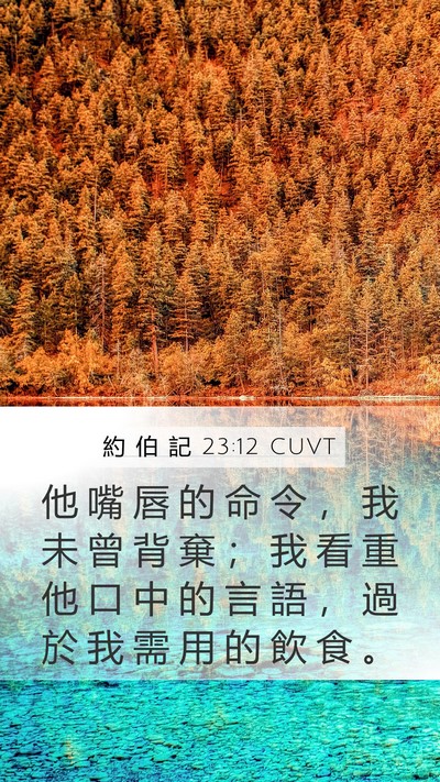 約 伯 記 23:12 CUVT Bible Verse Image