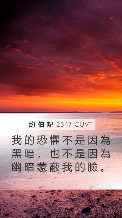 約 伯 記 23:17 CUVT Bible Verse Image