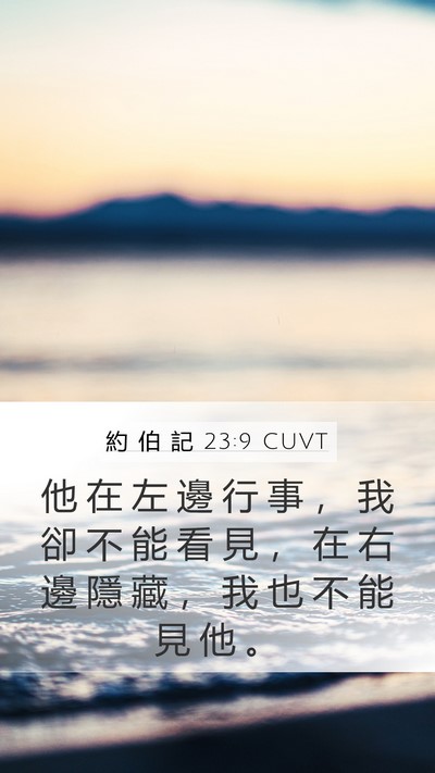 約 伯 記 23:9 CUVT Bible Verse Image