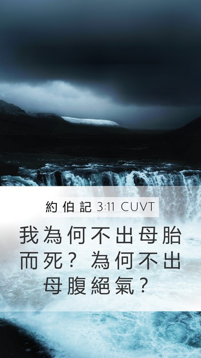 約 伯 記 3:11 CUVT Bible Verse Image