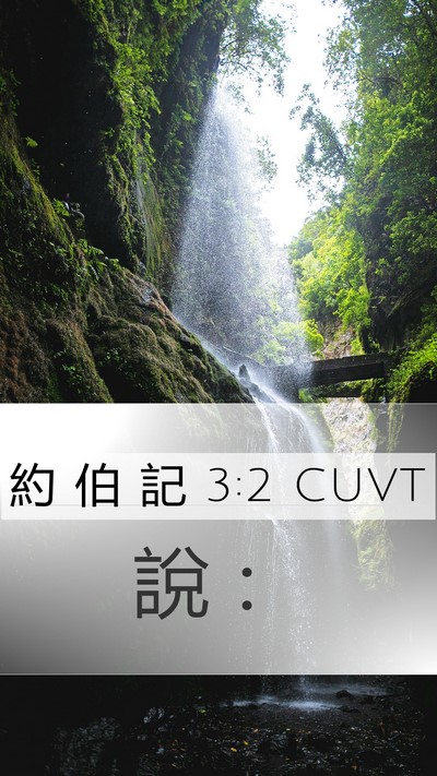 約 伯 記 3:2 CUVT Mobile Phone Wallpaper - 說 - Mobile Bible Verse Wallpaper