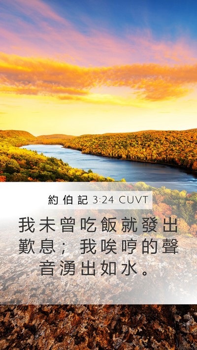 約 伯 記 3:24 CUVT Bible Verse Image