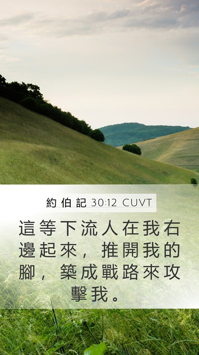 約 伯 記 30:12 CUVT Bible Verse Image