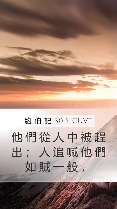 約 伯 記 30:5 CUVT Bible Verse Image